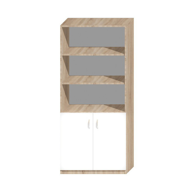 Szafa Biurowa S4 Otwarta/Zamykana Płyta 18 mm | Asgard