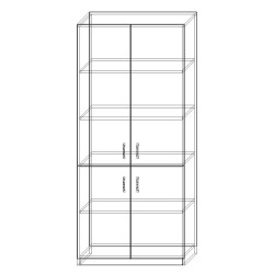 Szafa Biurowa Zamykana S3 4 Fronty Płyta 18 mm | Asgard