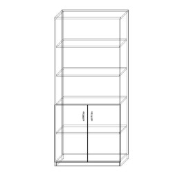 Szafa Biurowa S4 Otwarta/Zamykana Płyta 18 mm | Asgard