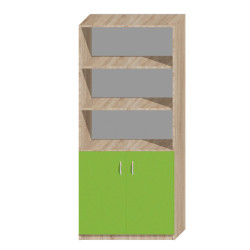 Szafa Biurowa S4 Otwarta/Zamykana Płyta 18 mm | Asgard