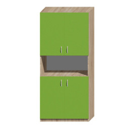 Szafa Biurowa S5 Zamykana/Otwarta 3 Strefy Płyta 18 mm | Asgard