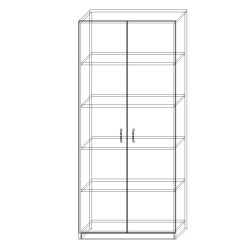 Szafa Biurowa Zamykana S2 180x80 cm Płyta 18 mm | Asgard