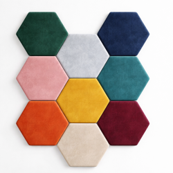 Panel Tapicerowany Sześciokątny VOKS 36x41cm | asgard.com.pl