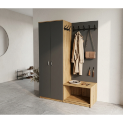 Garderoba FLOKI 120x200 cm | Szafa z Wieszakiem Płyta 18mm