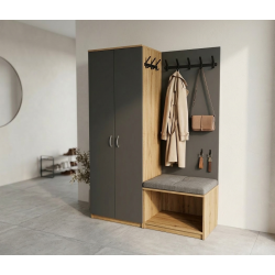 Garderoba FLOKI 120x200 cm | Szafa z Wieszakiem Płyta 18mm