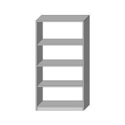 Regał S1W150 Niski 150 cm Otwarte Półki 80 cm Płyta 18 mm | Asgard